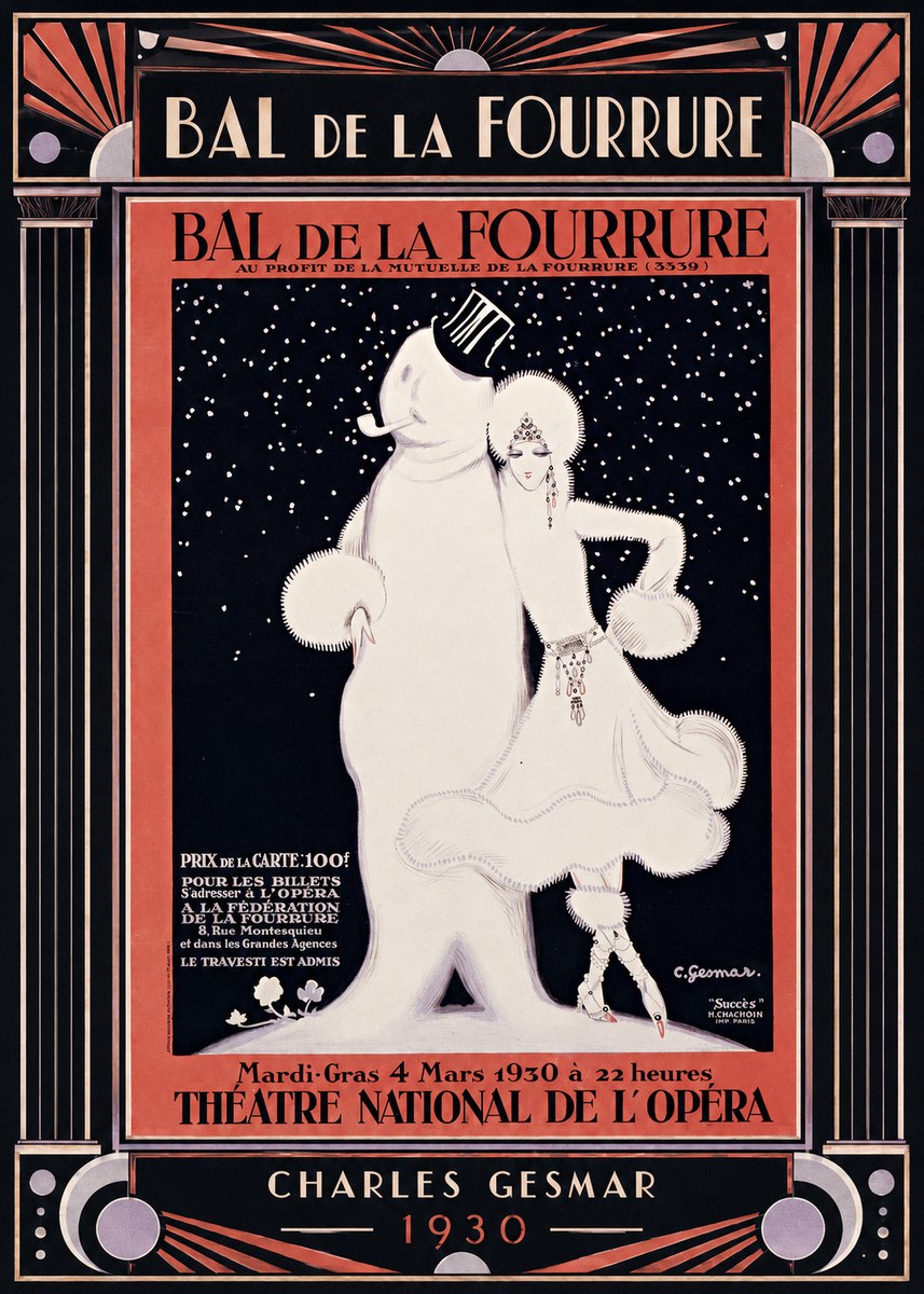 Charles Gesmar Bal De La Fourrure II No3 - Póster