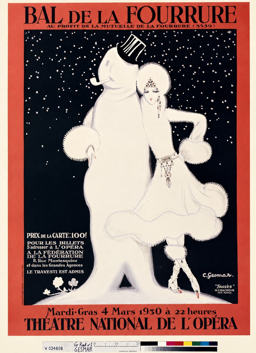 Charles Gesmar Bal De La Fourrure II No6 - Póster