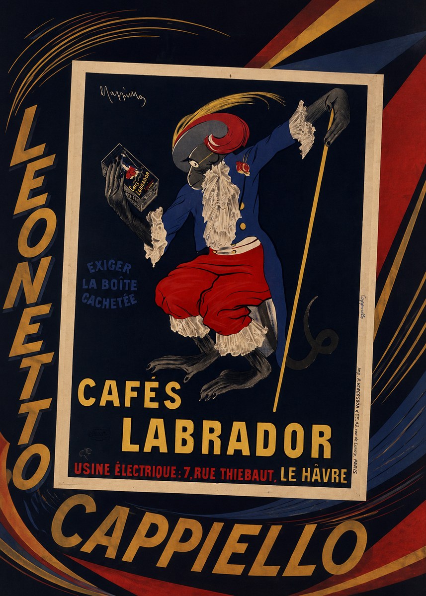 Leonetto Cappiello Cafés Labrador No5 - Póster