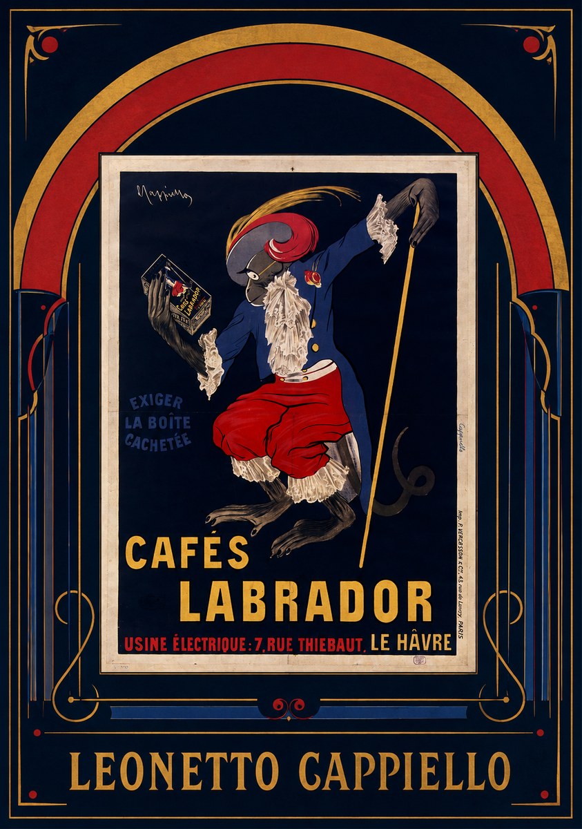 Leonetto Cappiello Cafés Labrador No6 - Póster