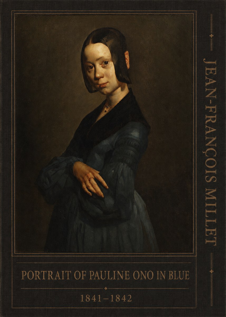 Jean-François Millet Portrait of Pauline Ono in Blue No5 - Póster