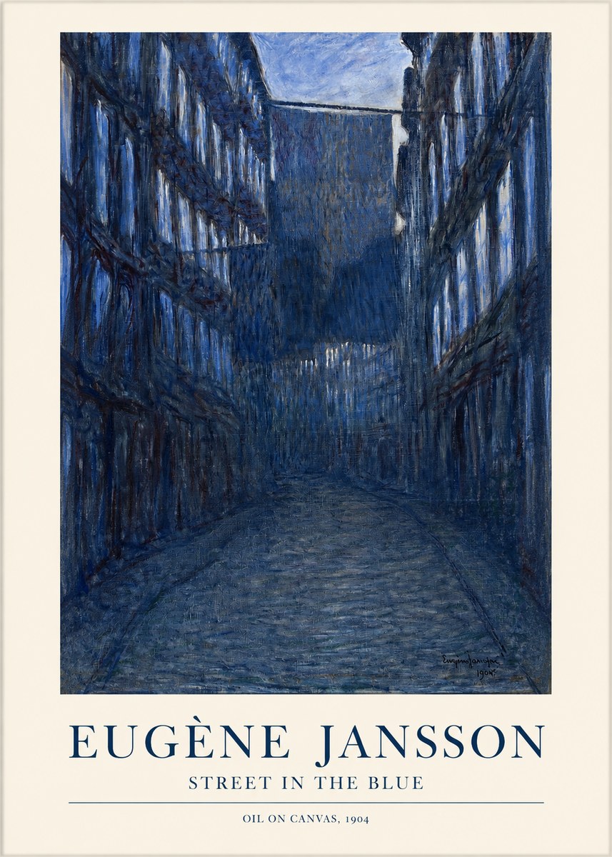 Eugène Jansson Street in the Blue No1 - Póster