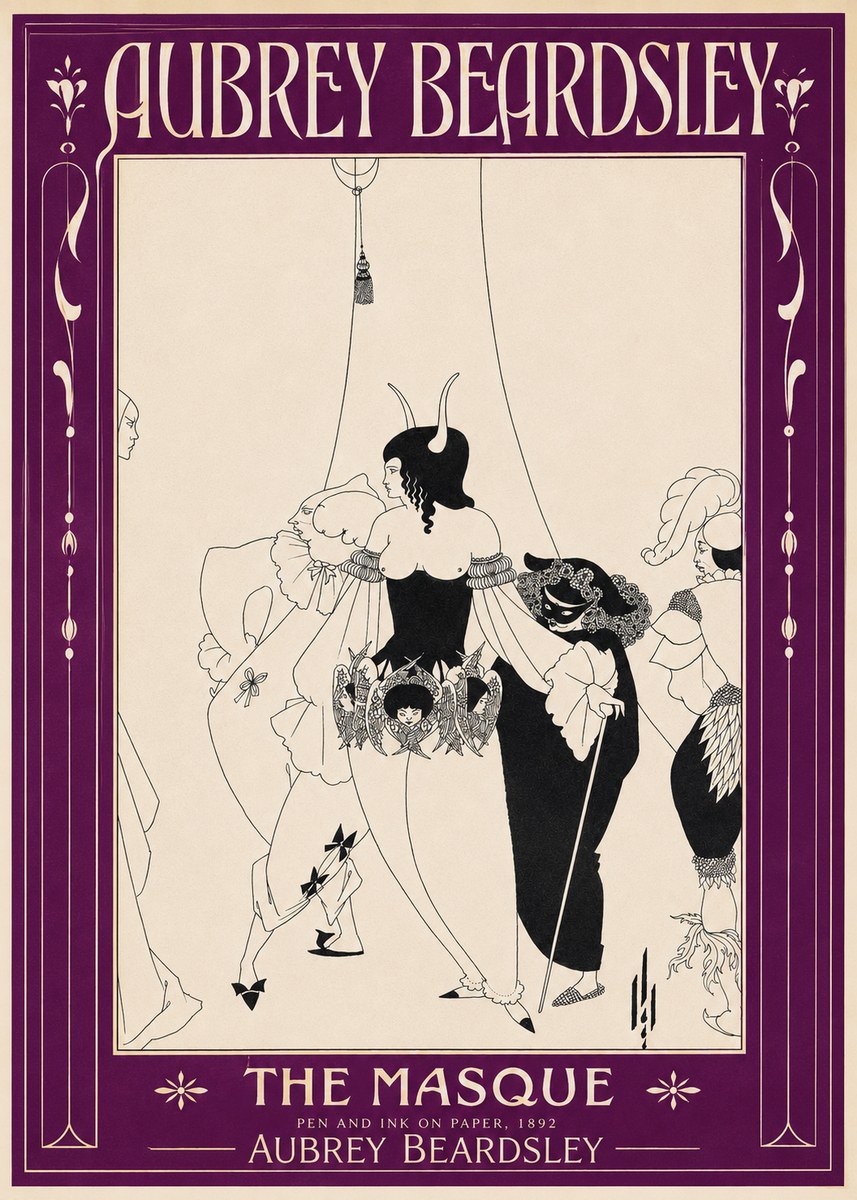 Aubrey Beardsley The Masque No2 - Póster