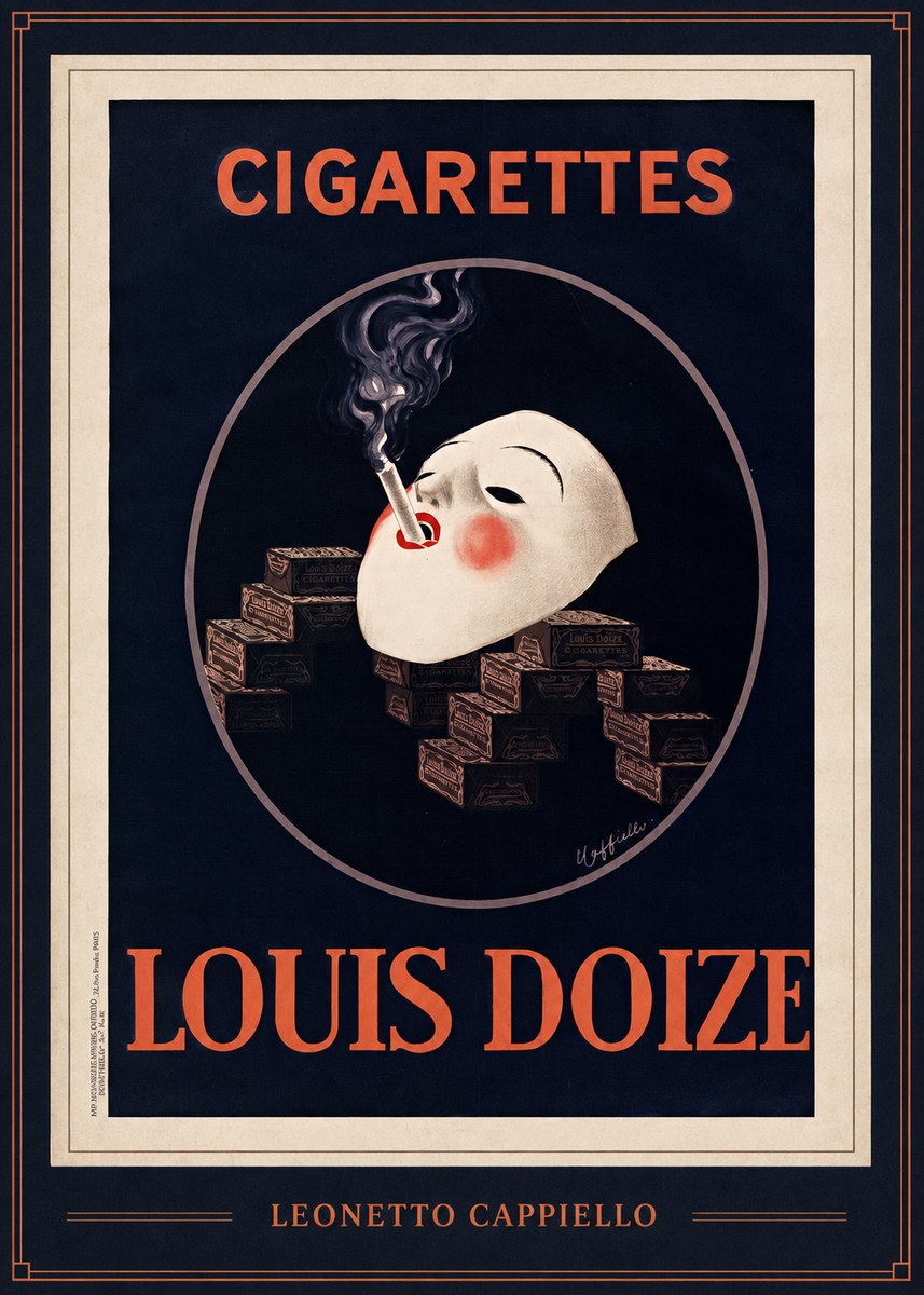 Leonetto Cappiello Cigarettes Louis Doize No1 - Póster