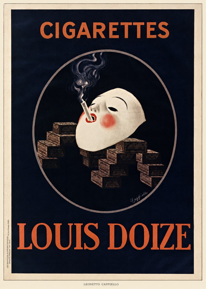 Leonetto Cappiello Cigarettes Louis Doize No6 - Póster