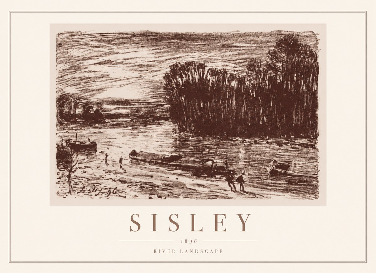 Sisley River Landscape No1 - Póster