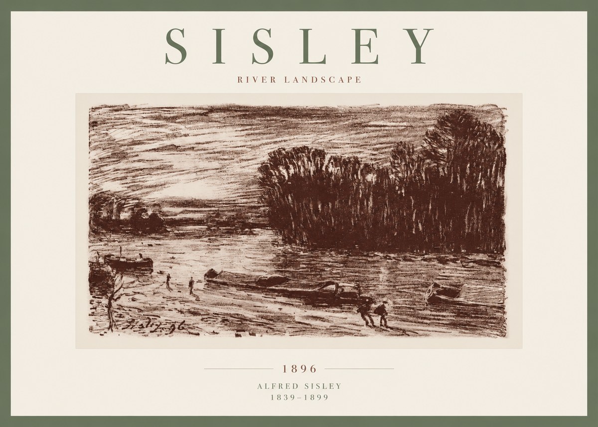 Sisley River Landscape No2 - Póster