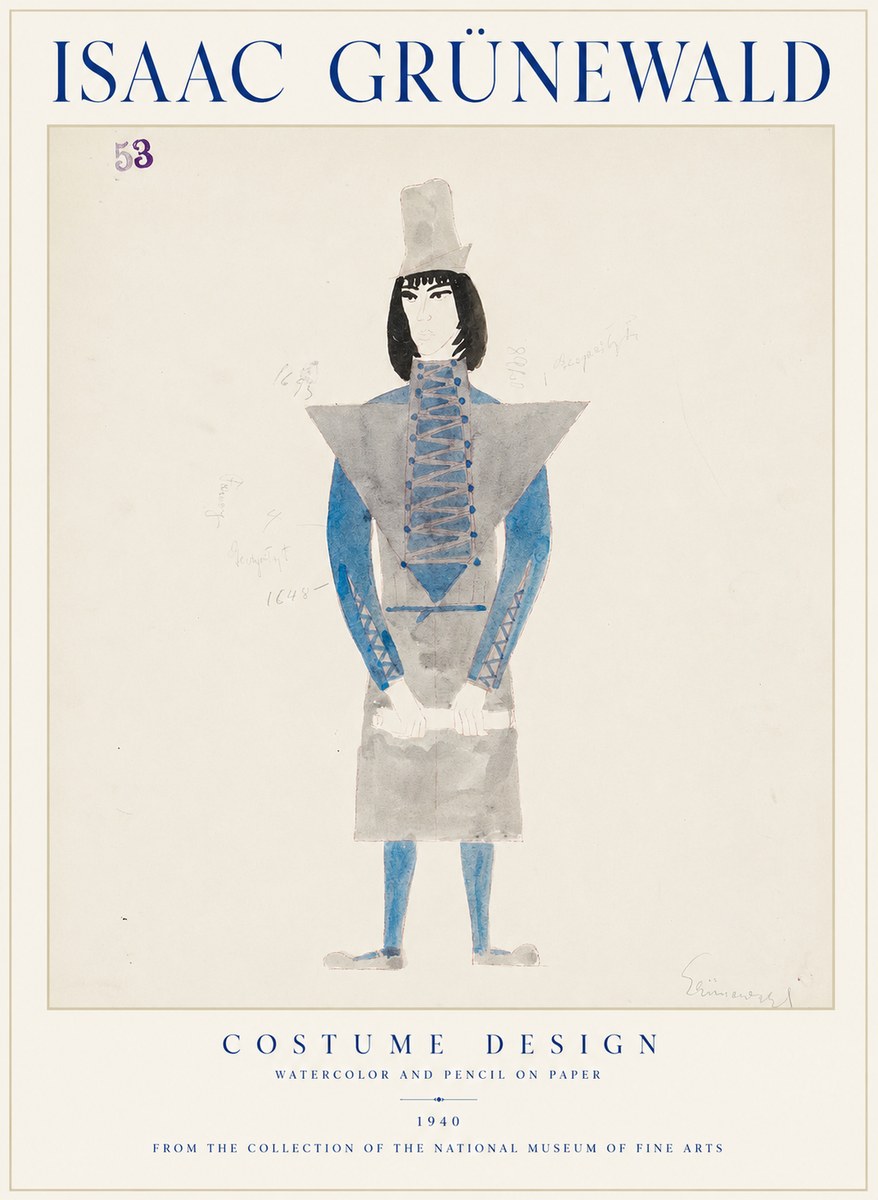 Isaac Grünewald Costume Design X No1 - Póster