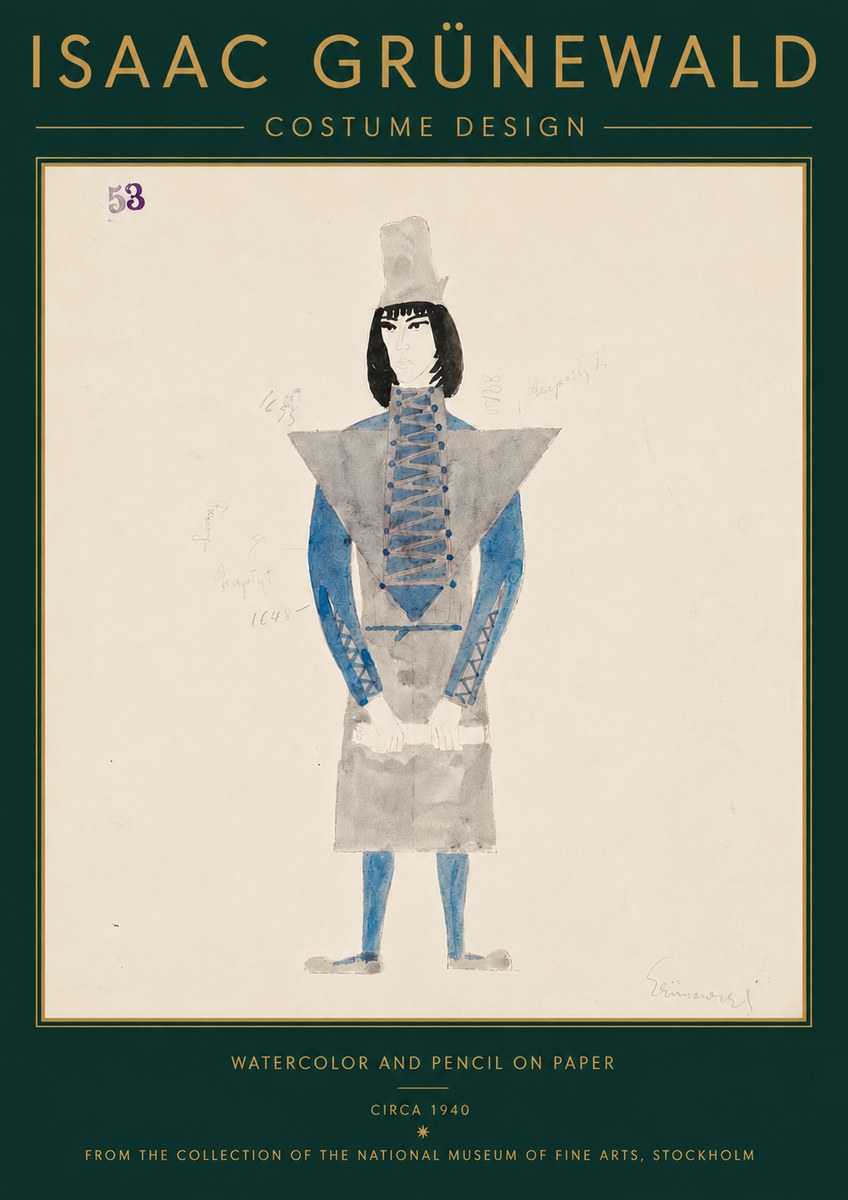 Isaac Grünewald Costume Design X No4 - Póster