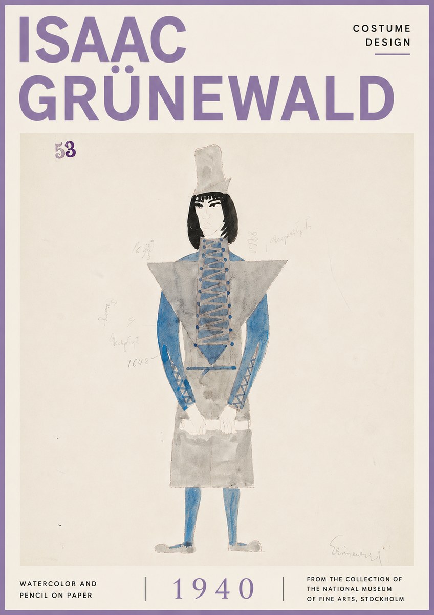 Isaac Grünewald Costume Design X No6 - Póster