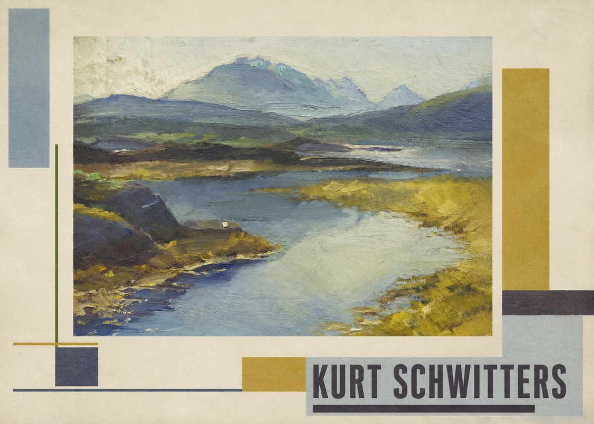 Kurt Schwitters Landschaft No3 - Póster