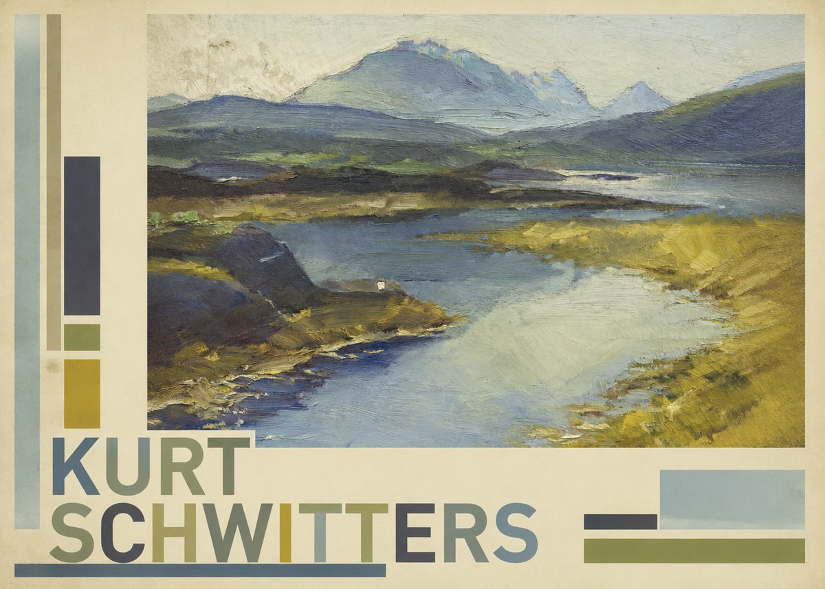 Kurt Schwitters Landschaft No5 - Póster
