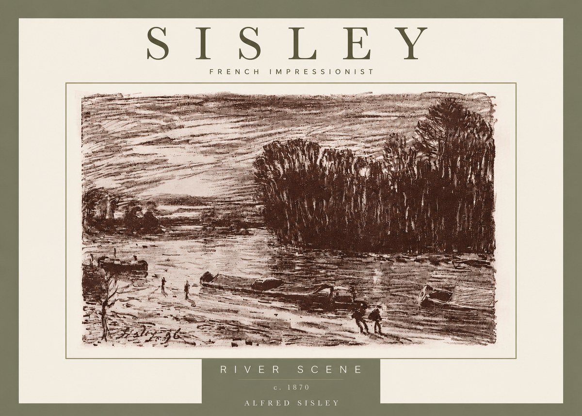 Sisley River Scene No6 - Póster