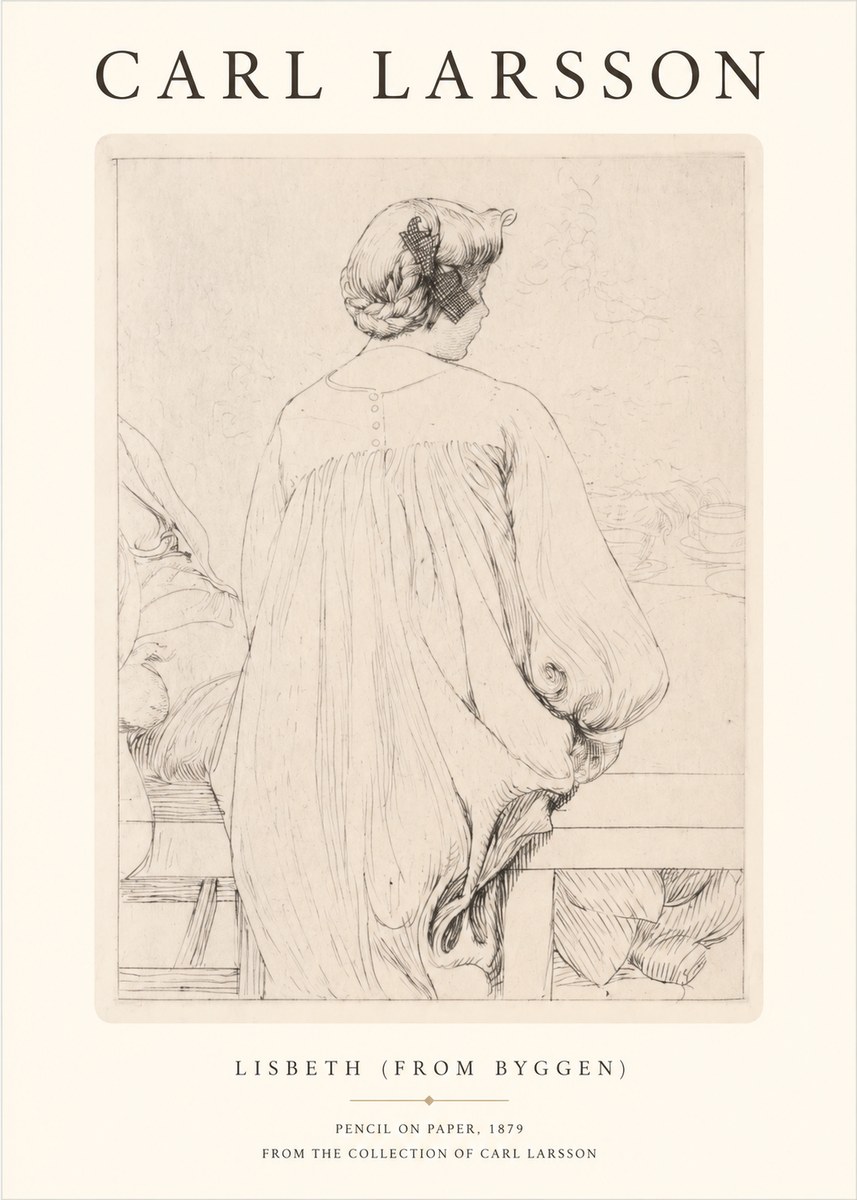 Carl Larsson Lisbeth (from Byggen) No1 - Póster