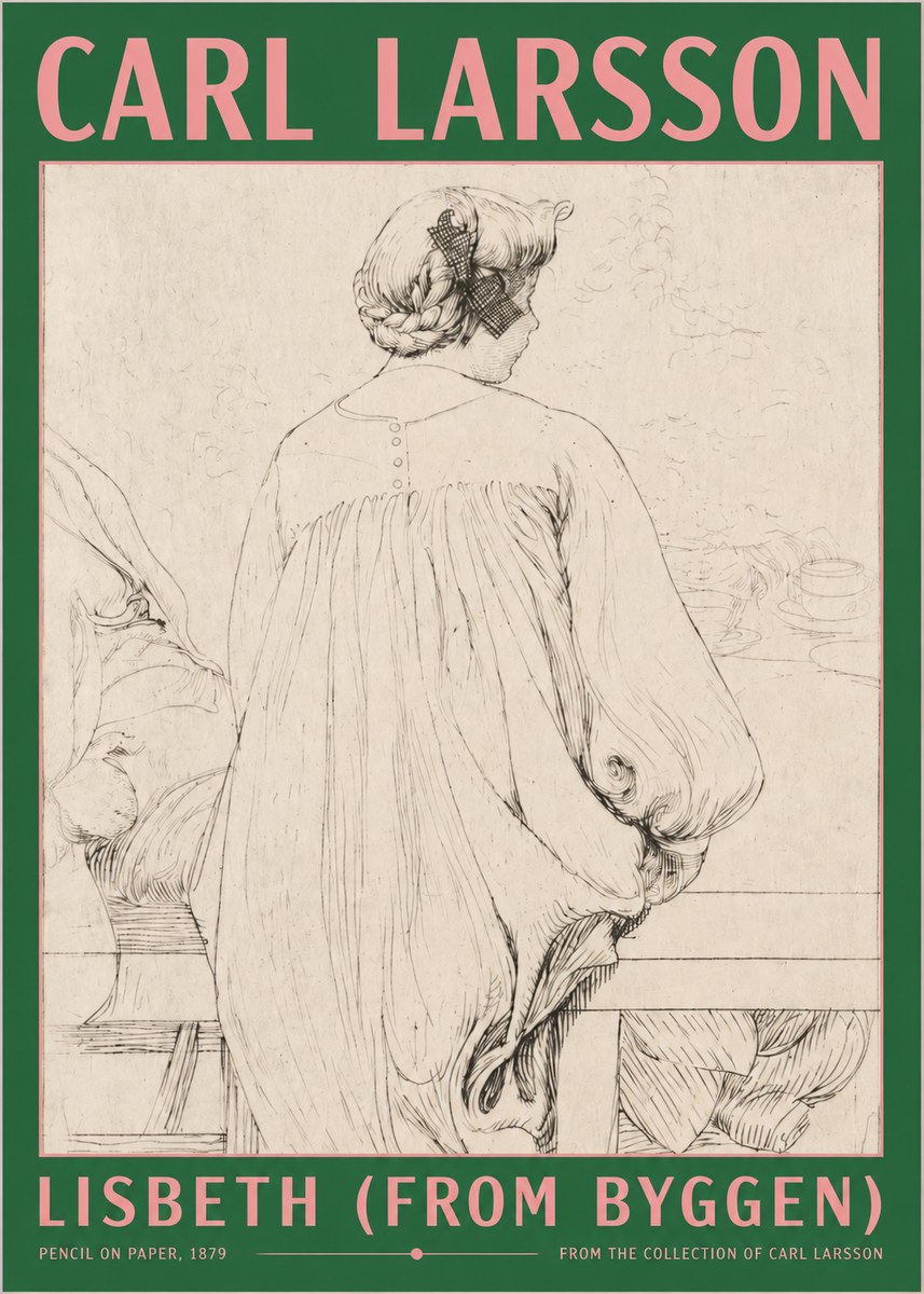 Carl Larsson Lisbeth (from Byggen) No2 - Póster