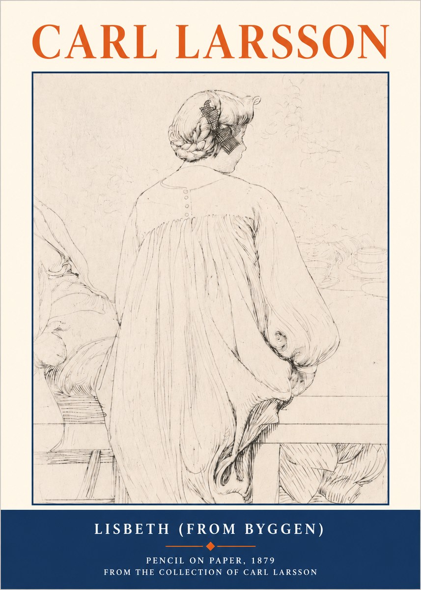 Carl Larsson Lisbeth (from Byggen) No3 - Póster