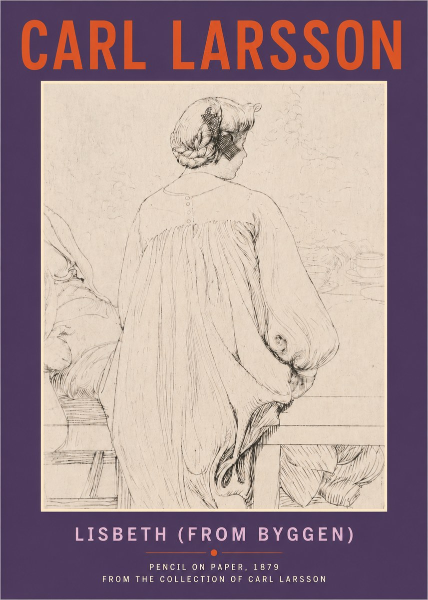 Carl Larsson Lisbeth (from Byggen) No4 - Póster