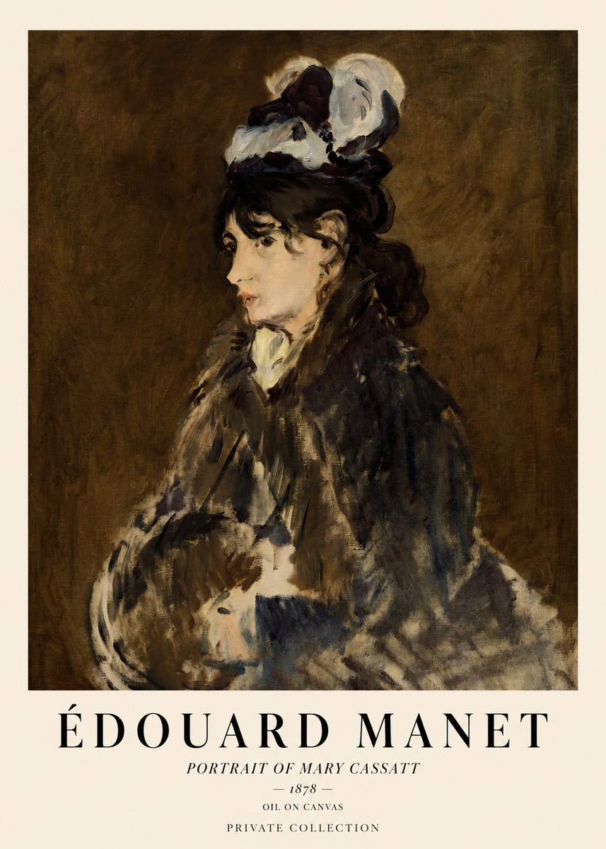 Édouard Manet Young Woman in a Hat V No2 - Póster