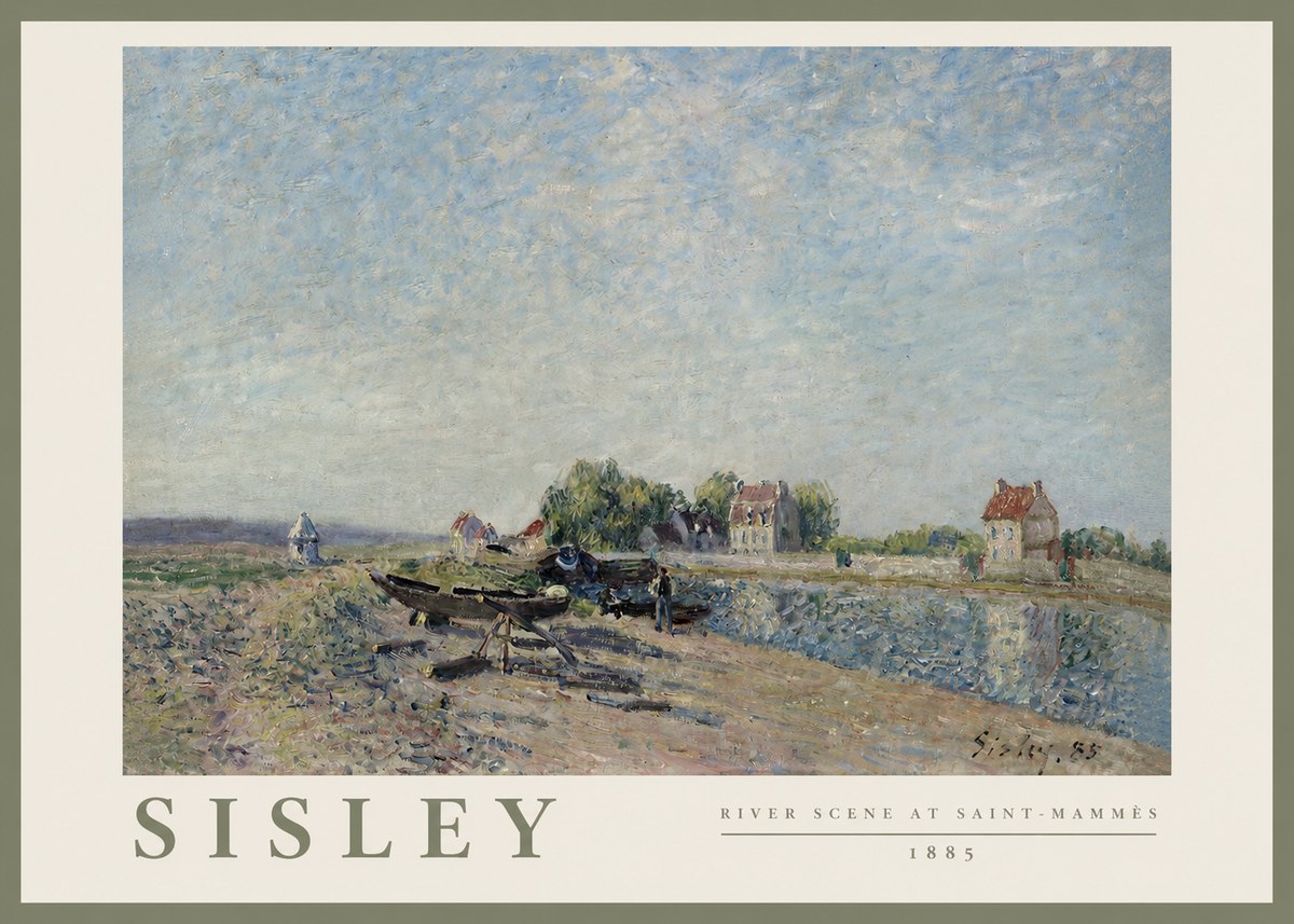 Sisley River Scene at Saint-mammès No2 - Póster
