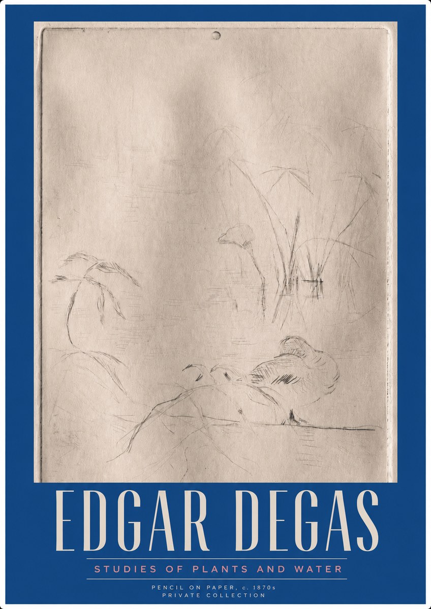 Edgar Degas Studies of Plants and Water No3 - Póster