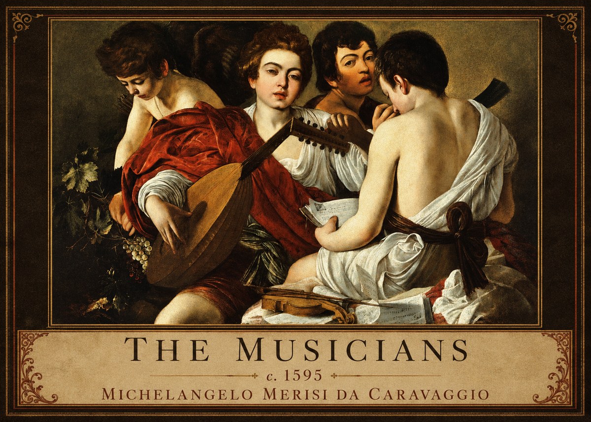 Michelangelo Merisi da Caravaggio The Musicians I No1 - Póster