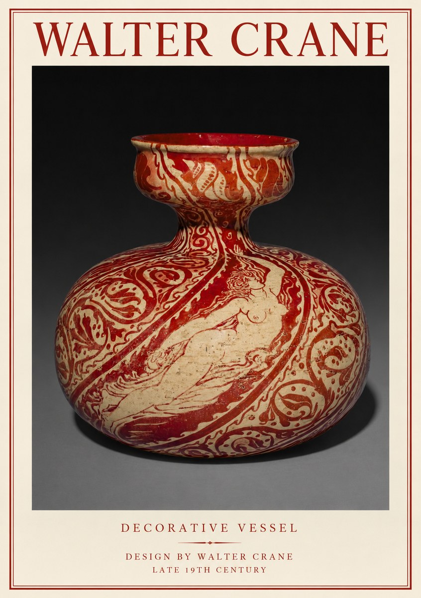 Walter Crane Decorative Vessel No1 - Póster
