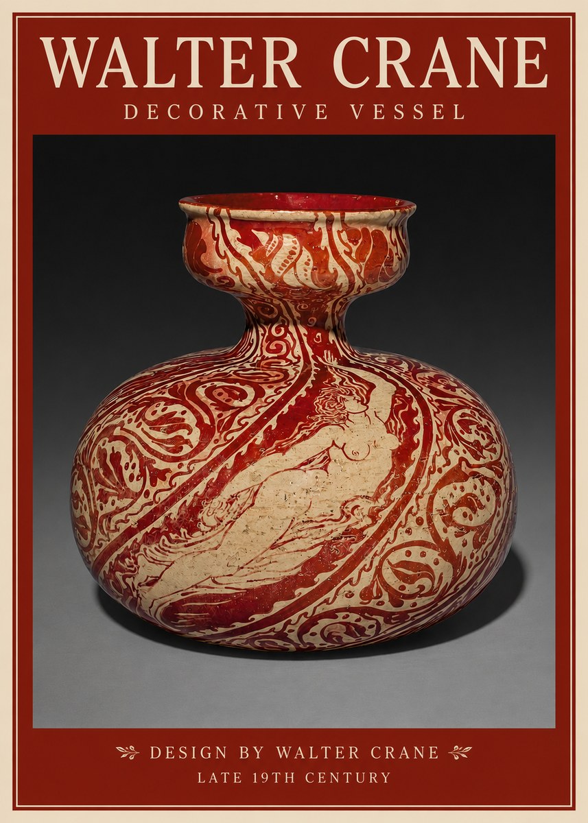 Walter Crane Decorative Vessel No2 - Póster