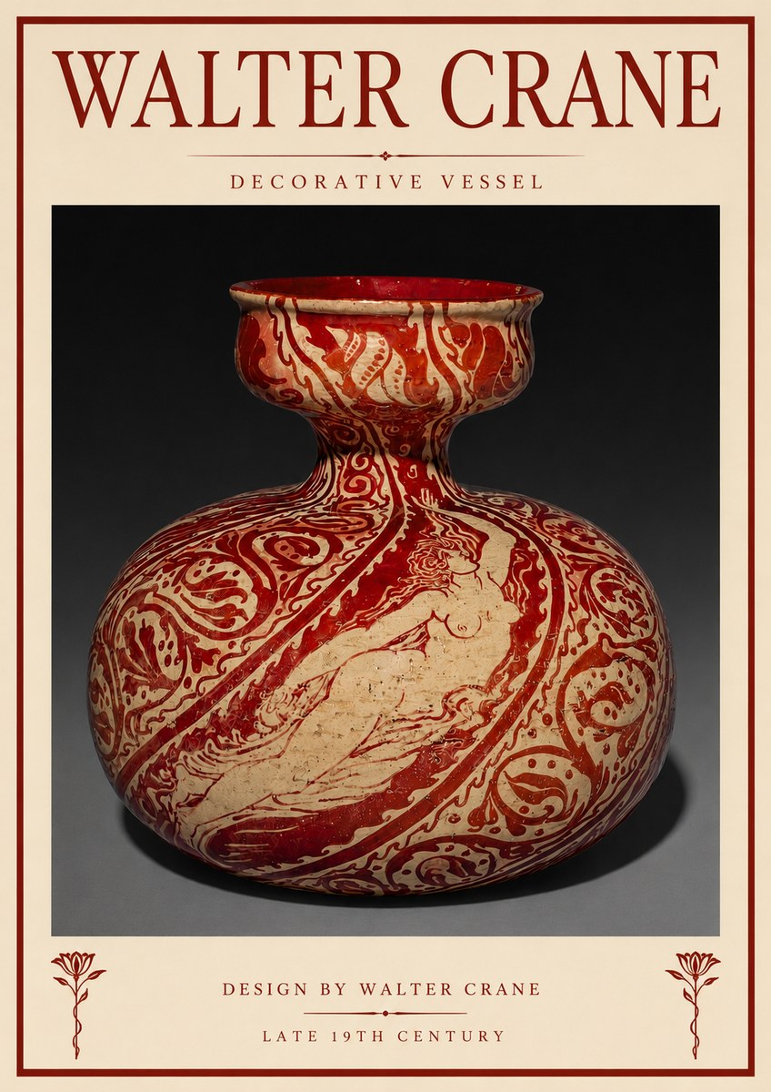 Walter Crane Decorative Vessel No3 - Póster