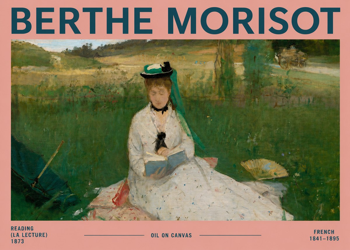 Berthe Morisot Reading (La Lecture) No2 - Póster