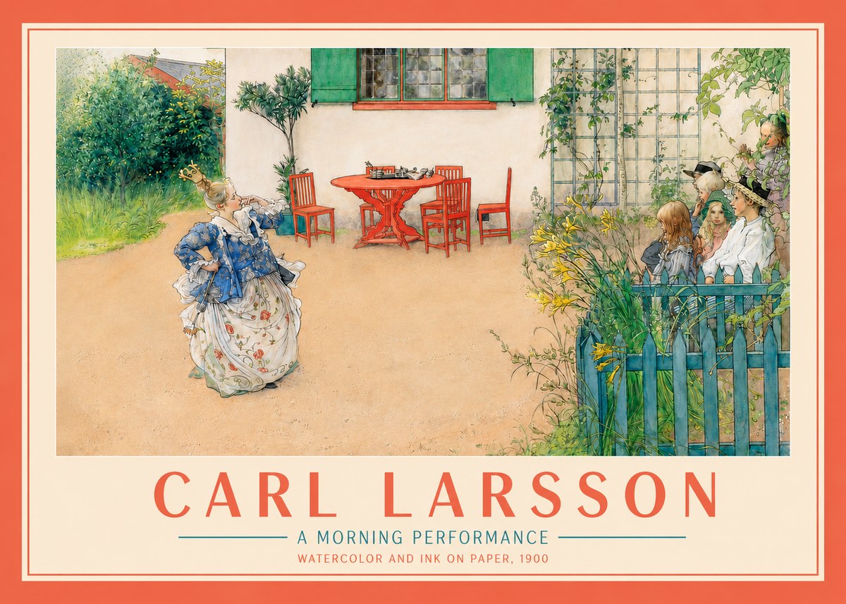 Carl Larsson A Morning Performance No4 - Póster