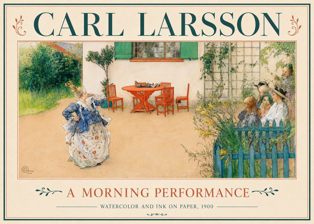Carl Larsson A Morning Performance No6 - Póster