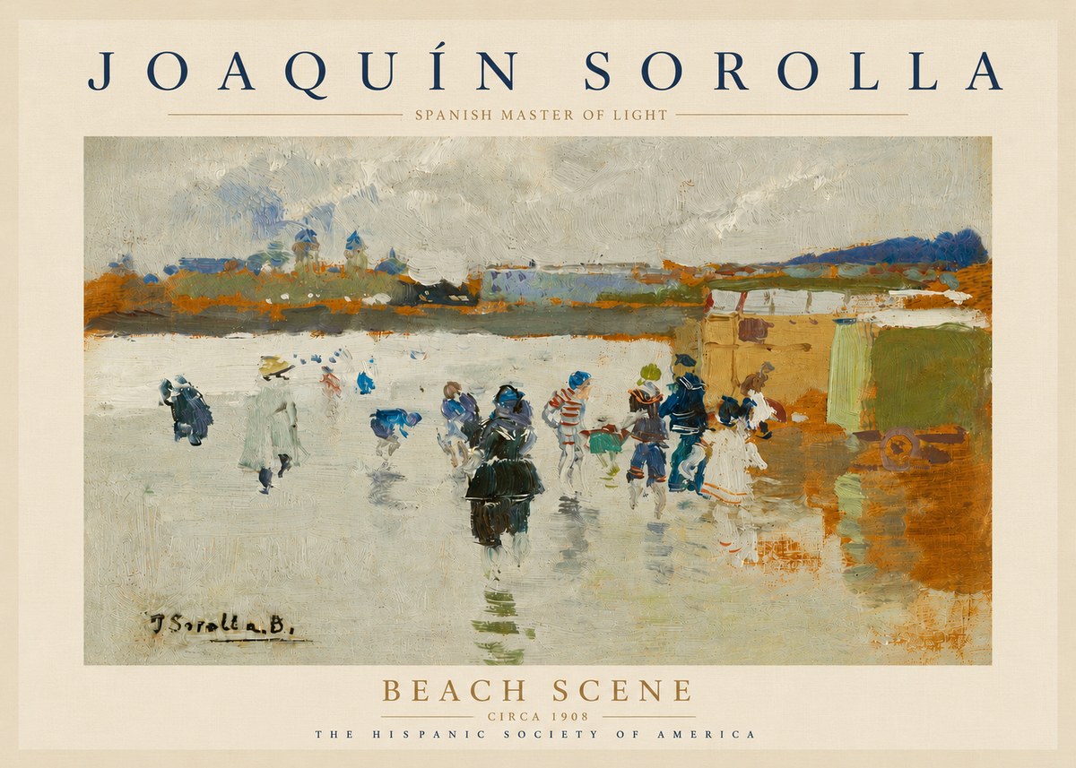 Sorolla Beach Scene No4 - Póster