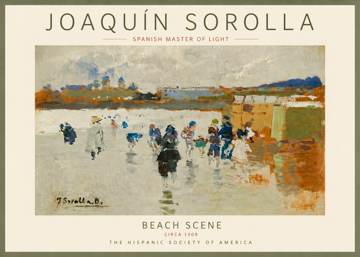 Sorolla Beach Scene No6 - Póster