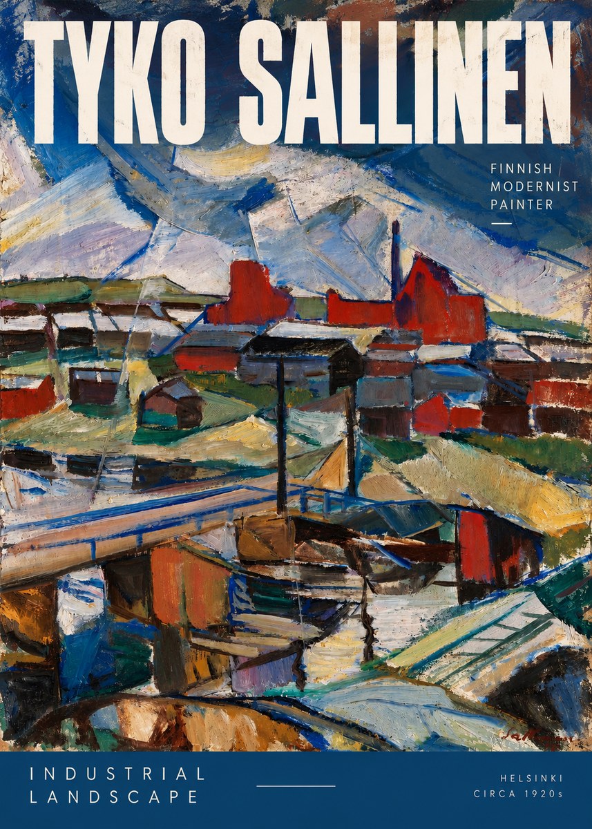 Tyko Sallinen Industrial Landscape No2 - Póster
