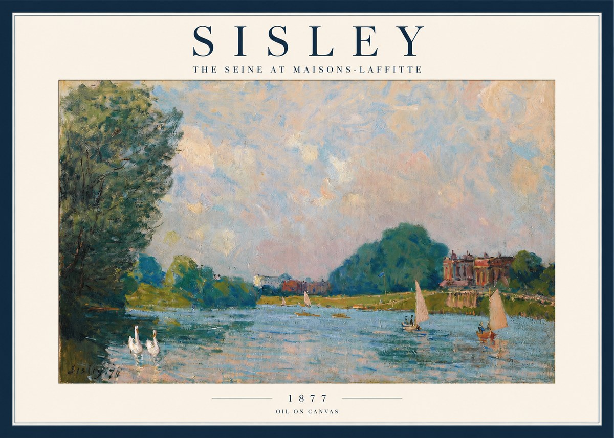 Sisley The River – Afternoon, 1877 No3 - Póster