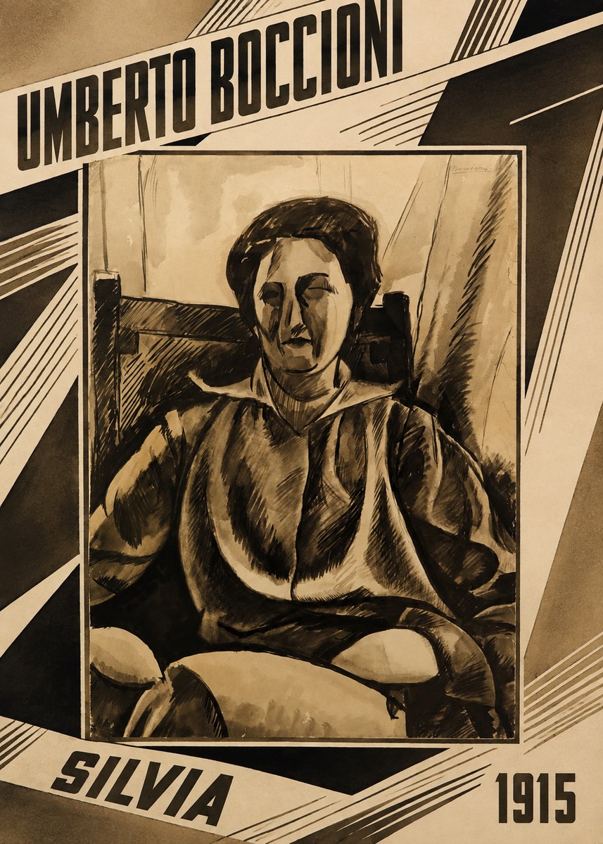 Umberto Boccioni Silvia No2 - Póster