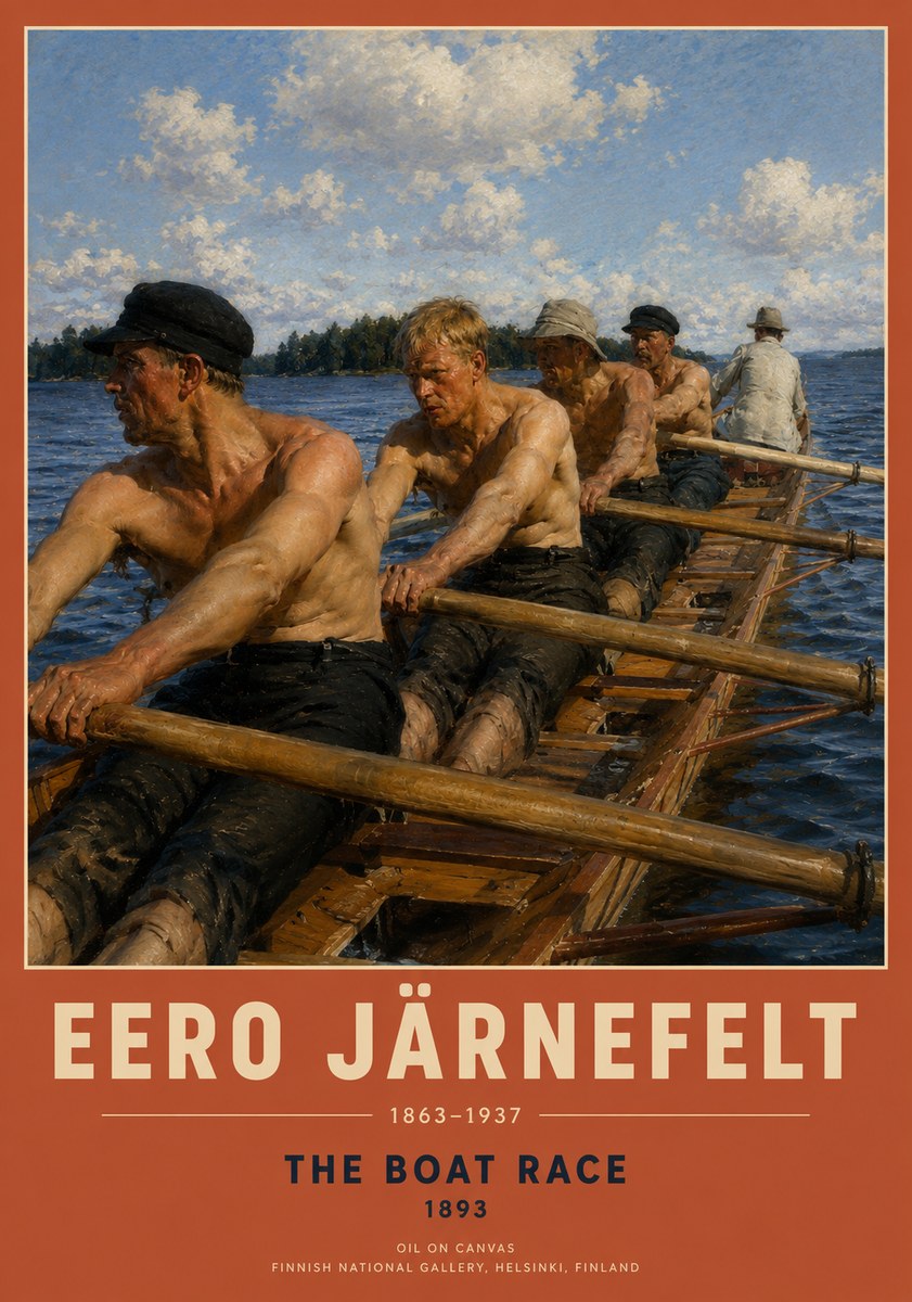 Eero Järnefelt The Boat Race No2 - Póster
