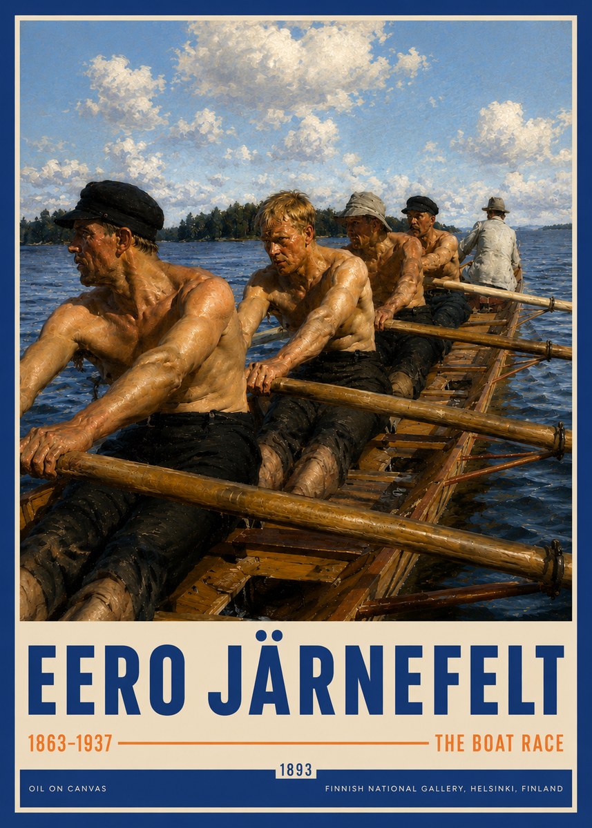 Eero Järnefelt The Boat Race No3 - Póster