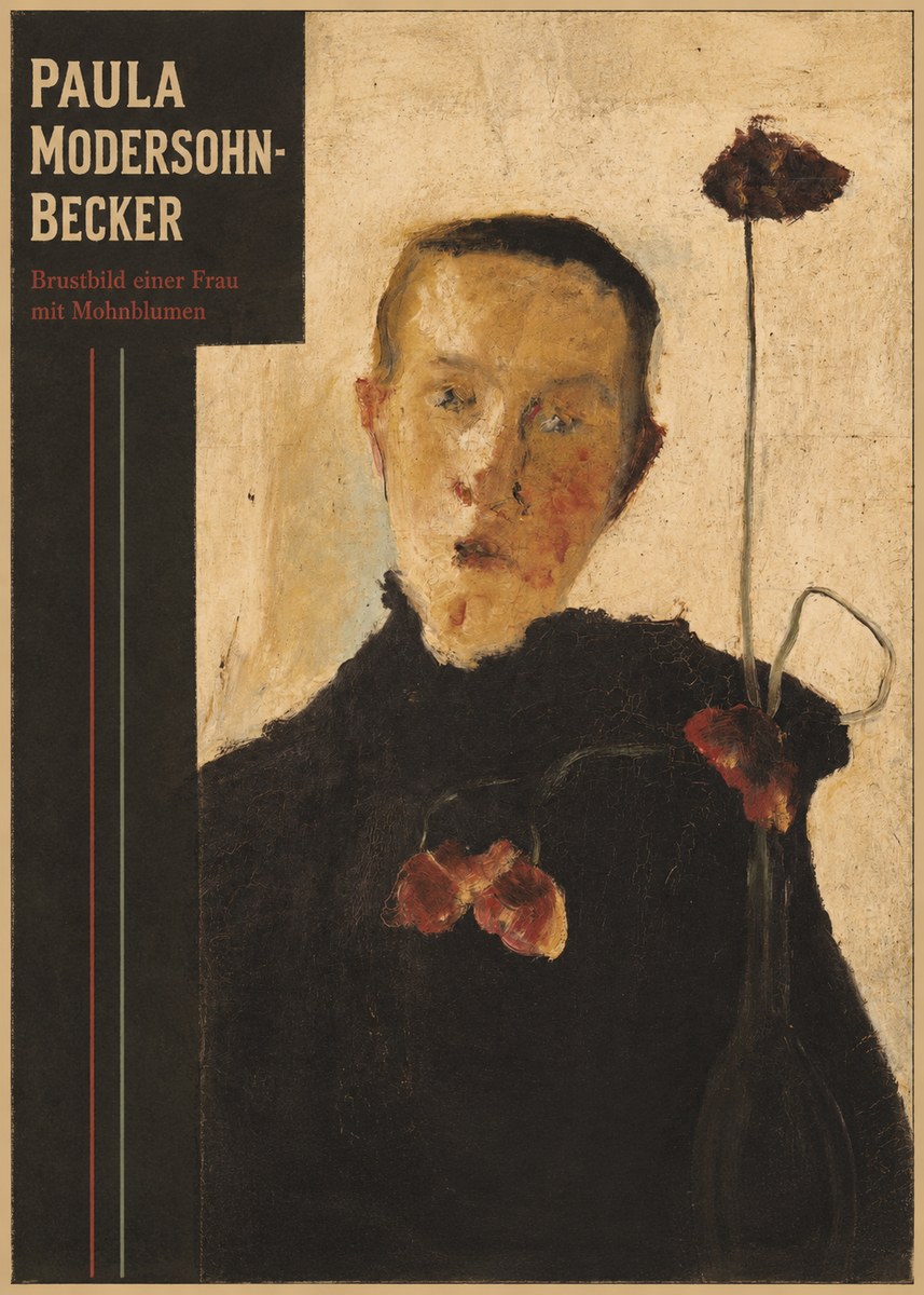 Paula Modersohn-Becker Brustbild Einer Frau Mit Mohnblumen No4 - Póster