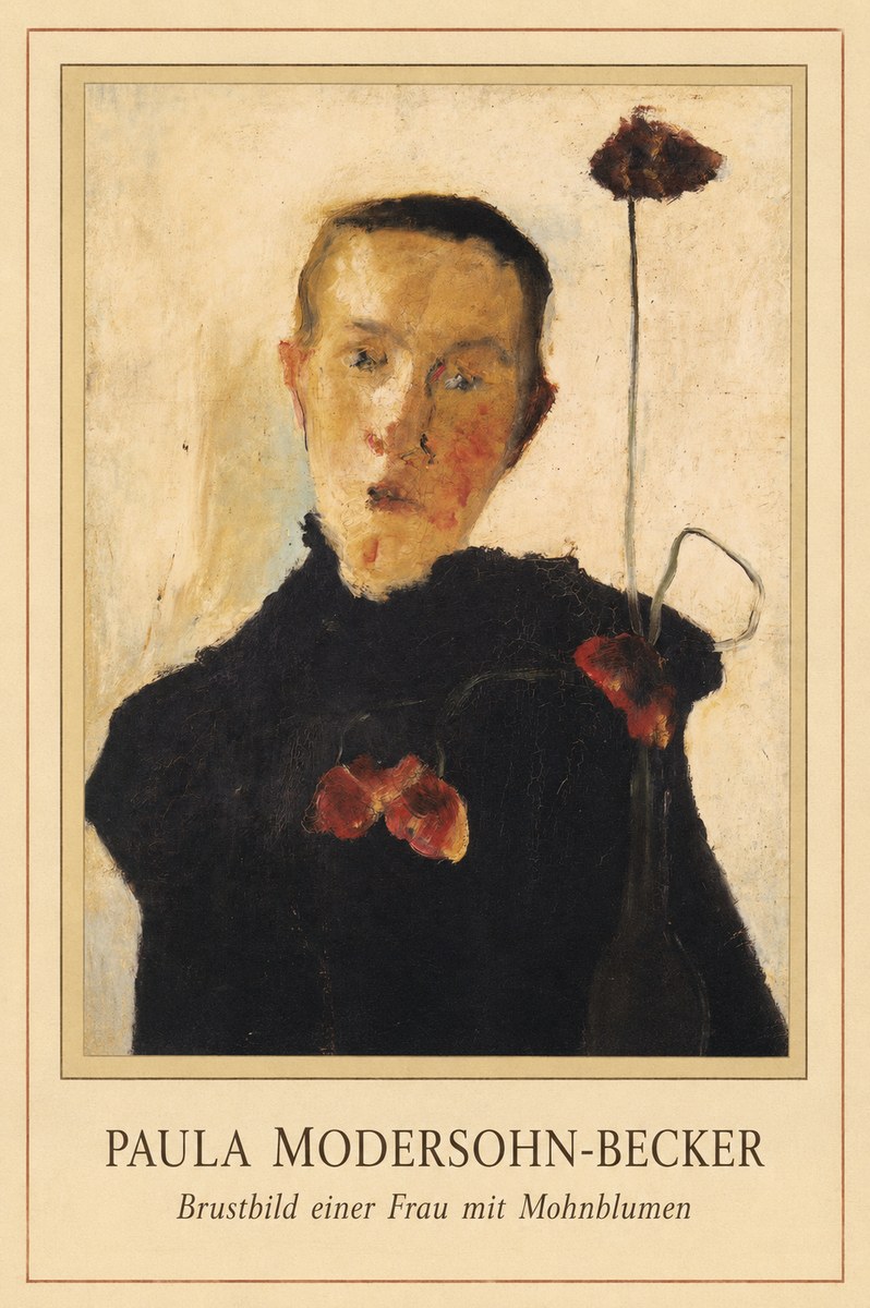 Paula Modersohn-Becker Brustbild Einer Frau Mit Mohnblumen No6 - Póster