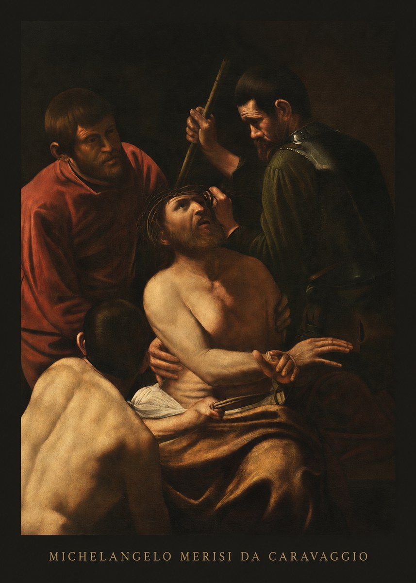 Michelangelo Merisi da Caravaggio Christ Crowned with Thorns No6 - Póster