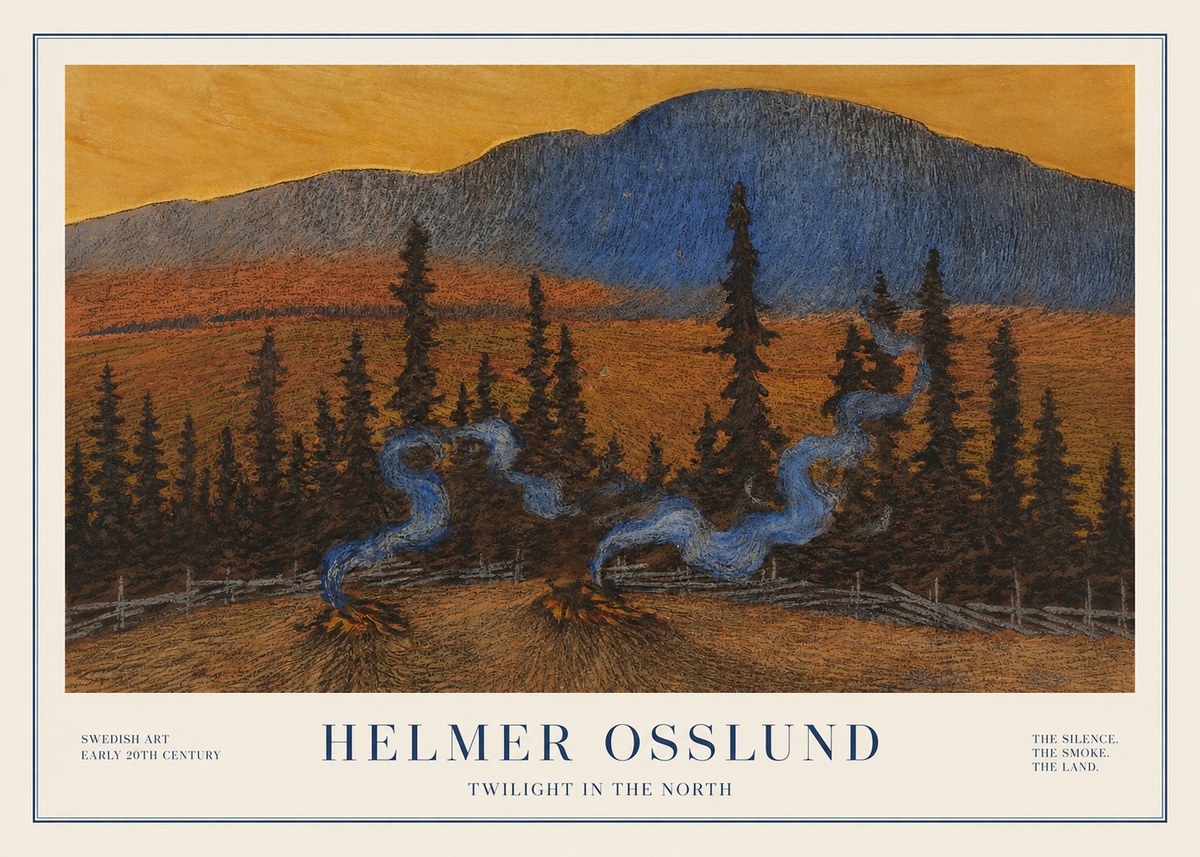 Helmer Osslund Twilight in the North No1 - Póster