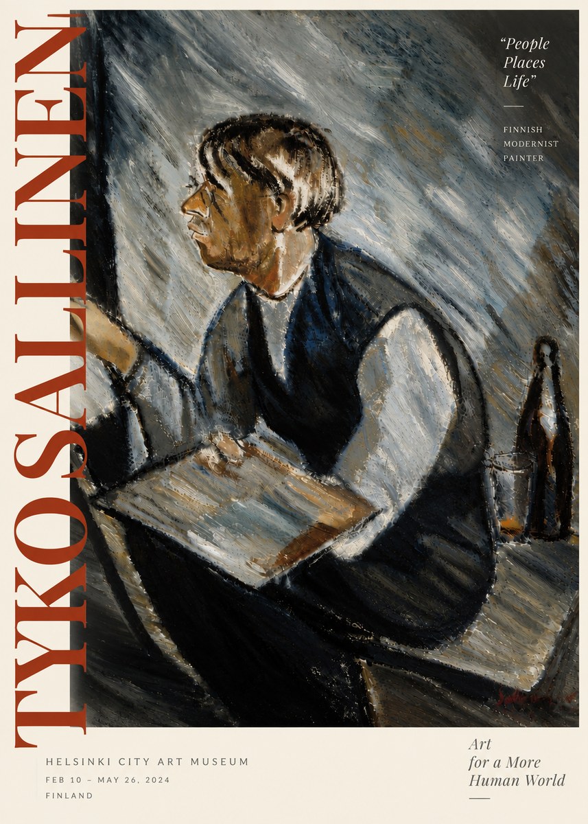 Tyko Sallinen The Artist at Work No6 - Póster