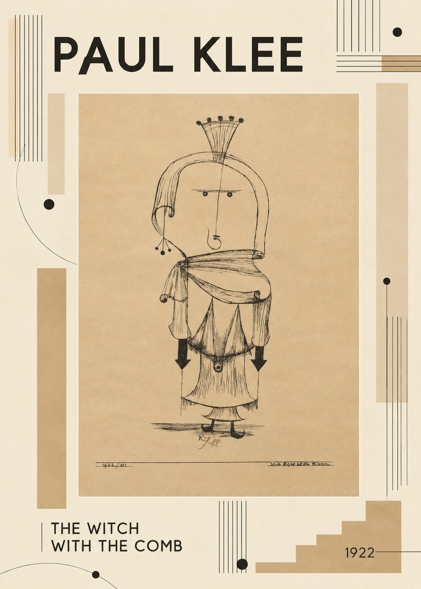 Paul Klee The Witch with the Comb No6 - Póster