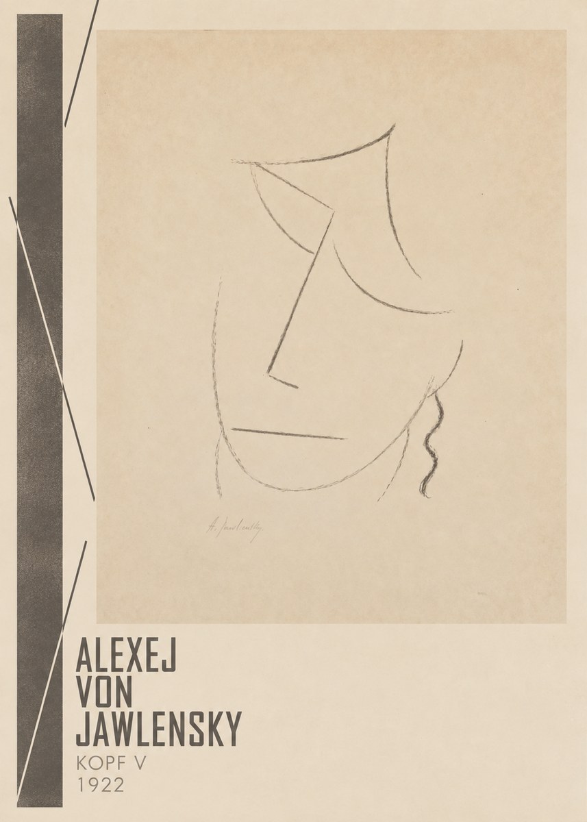 Alexej von Jawlensky Kopf V No2 - Póster