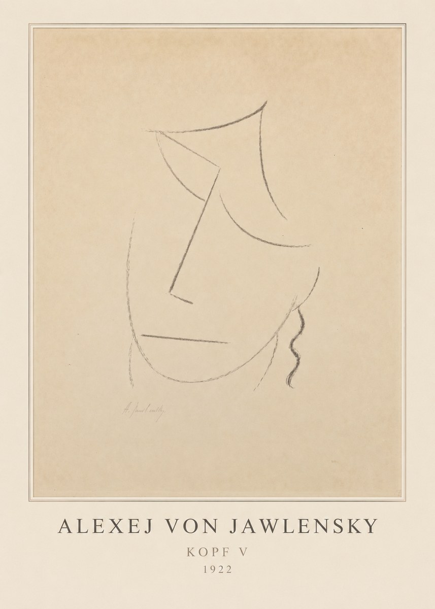 Alexej von Jawlensky Kopf V No3 - Póster