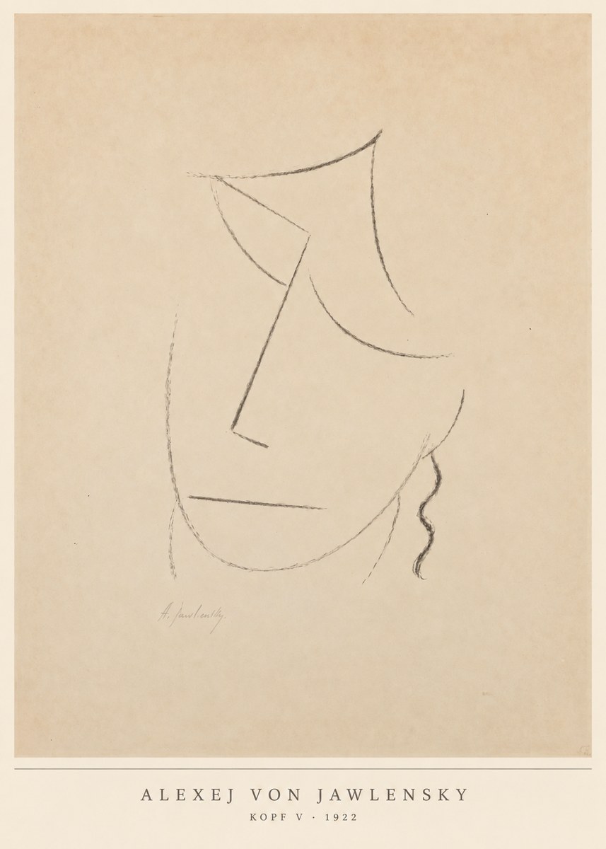 Alexej von Jawlensky Kopf V No6 - Póster