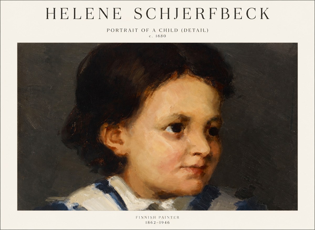 Helene Schjerfbeck Portrait of a Child (Detail) No1 - Póster