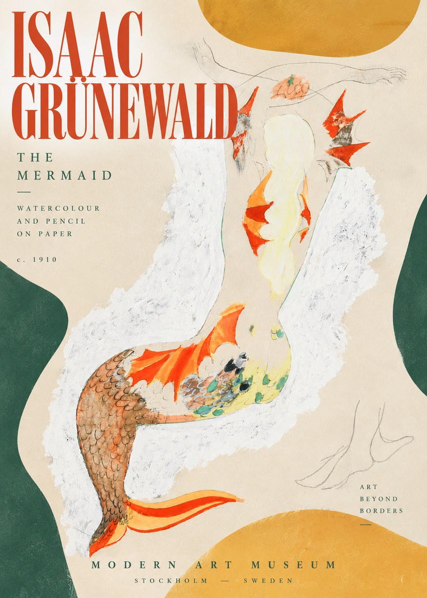 Isaac Grünewald The Mermaid No5 - Póster