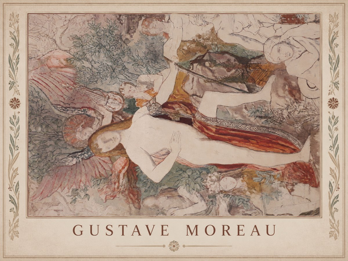 Gustave Moreau The Hymn to Beauty No1 - Póster
